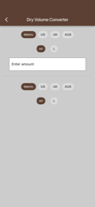 InterCook™ Dry Volume Calculator