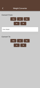 InterCook™ Weight Calculator