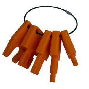 Set of Rodent Station Keys Models A, B, E, G, and O – Compatible with Common Plastic Bait Stations