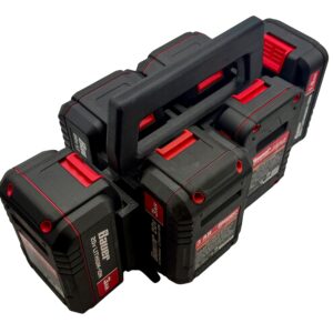 For Bauer 20v Batteries - 6 Slot Battery Caddy Carrying Case Battery Holder by Printomic™
