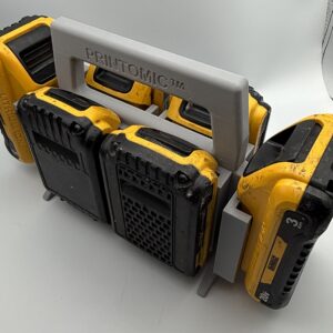 For DeWalt 20v Batteries - 6 Slot Battery Caddy Carrying Case Battery Holder by Printomic™